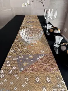 ︎専用◼︎C1297◼︎オーダー品 高級袋帯 全通 草花 鳥 茶紫 (〜420cm