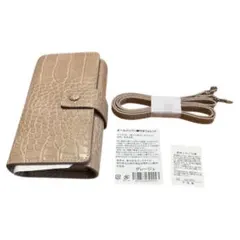 オールインワン鏡付きウォレット グレージュ未使用