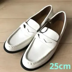 GU コインローファー　ホワイト　ローファー　XL 低反発　抗菌防臭　レディース