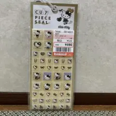 ハローキティ ブラックリボン　タイルシール　カットピースシール　サンリオ