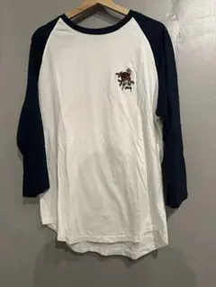 Stussy XL バラ刺繍 長袖カットソー