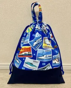 H384/385【通園・通学グッズ】ハンドメイドお弁当袋(新幹線柄)2点