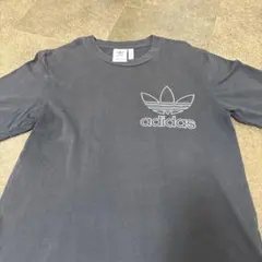 【M】adidas アディダス トレフォイルロゴ 刺繍Tシャツ アウトライン