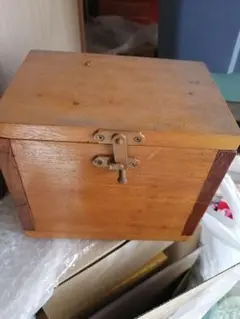 最終値下げ‼️昭和レトロ　木製収納ボックス　蝶番　 ハンドメイド　手製