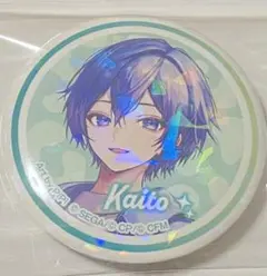 プロセカ ローソン ホログラム缶バッジ KAITO