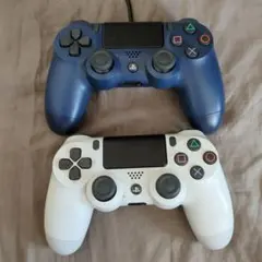 PS4 コントローラー ジャンク品　青 白