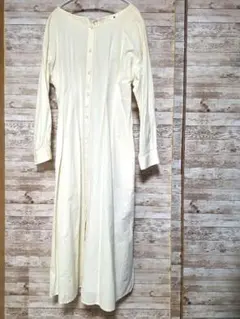 ニコアンド ロングシャツワンピース サイズ4 アイボリー