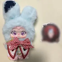 JiMo 钟摆兔语 ぬいぐるみ マスコット 水色 うさぎ