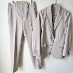 【美品】ユニクロ レディース 感動ジャケット ベージュ セットアップS