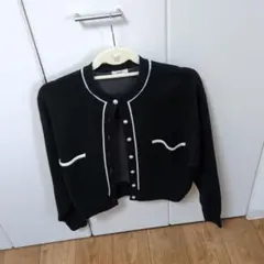 ROPE ブラック カーディガン 長袖