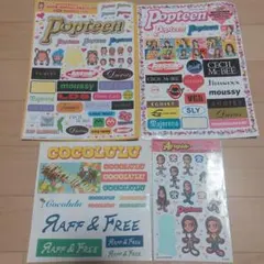 Popteen ステッカー 2002年 GAL　ギャル　シール帳　シール交換