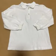 familiar ホワイト 長袖 ポロシャツ