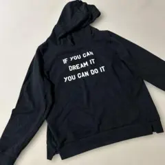 【即日発送】ドスチ L フード付き黒色長袖パーカー