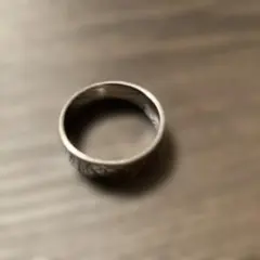 【415】新品 アメカジ メンズ シルバー 色 テクスチャーリング 19号