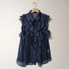 ★美品★Rirandture フリル ノースリーブチュニック【2/M】のサムネイル