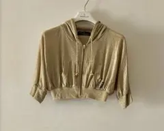 Y2K セシルマクビー　クロップド　シアーパーカー　グランジ　平成ギャル　羽織り