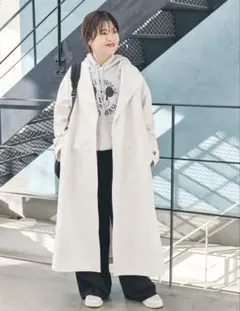 Spick and span ノーカラートレンチコート