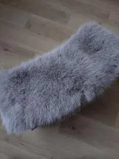 成人式ショール　グレーフォックス調　美品