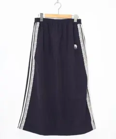 ScoLar 153719：レース×ライン入りナイロンワッシャースカート