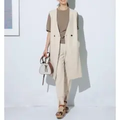 24ss アンフィーロ 防シワストレッチBEAUTY MOVE ロングジレベスト