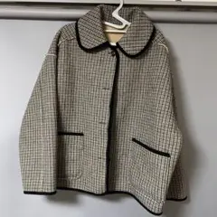 チェック柄ラウンドカラージャケット　フリークスストア