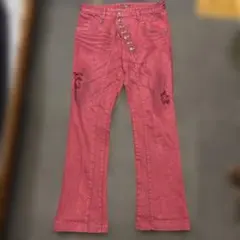 GUAPI 刺繍入りレッドデニムパンツ サイズ30 - メルカリ