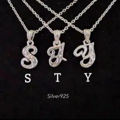 オーダー！イニシャルチャームネックレスSv925 英字 ハワイアンジュエリー