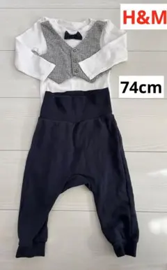 h&m セットアップ　ロンパース　フォーマル　入園式　入学式　衣装　74cm