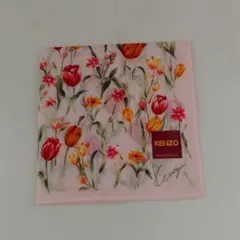 KENZO 花柄 ハンカチ ピンク