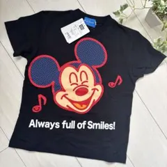 ディズニーリゾート　ミッキーマウス　スマイル　ブラック　tシャツ 120 未使用