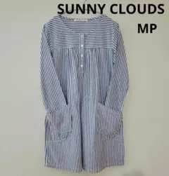 フェリシモ サニークラウズ ワンピース MP　白×ブルーストライプのサムネイル