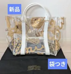 ［ムータマリン］クリアビッグトートバッグ　ホワイトカラー　ゴルフ　レジャー