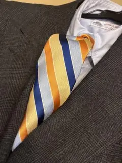 【USA製】美品Brooks Brothers ネクタイ ストライプ　クリーム