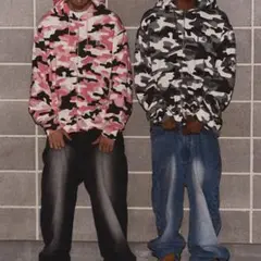 THE BLACK EYE PATCHピンク迷彩パーカー