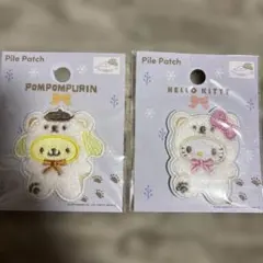 ポムポムプリン・ハローキティ ワッペンセット