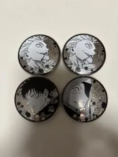 計4つ 五条悟 伏黒恵 釘崎野薔薇 シルバー缶バッジ ジャンプショップ 呪術廻戦