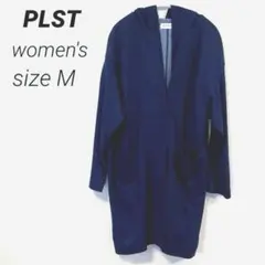 極美品☆【PLST】☆春 カーディガン 羽織り 薄手 ネイビー M