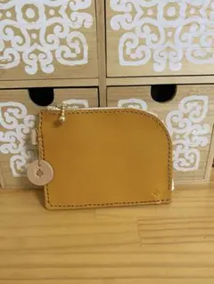 【牛革】ヌメ革　L字ウォレット 財布　レザークラフト
