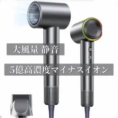 ドライヤー 大風量 5億高濃度マイナスイオン 静電気抑制 静音4段階調節 PSE