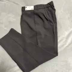 GU タックテーパードパンツ L グレー