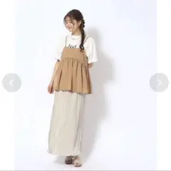 SHOO・LA・RUE ギャザーキャミソール（キャメルブラウン041）