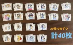 ★海外輸入:数量限定★BLUEYブルーイシールセット全20種×2枚ずつ　計40枚