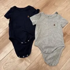 babyGap ロンパース 2枚セット 6-12months ネイビー　グレーのサムネイル