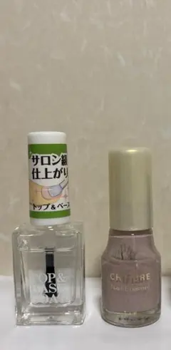 マニキュア2コセット　ちふれ143と100均トップベースコートのサムネイル