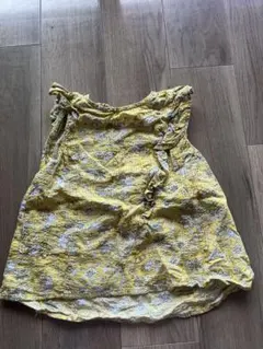 花柄チュニック イエロー 100cm~