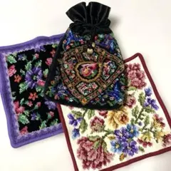 レイクアルスターの巾着袋 フェイラータオルハンカチ2枚