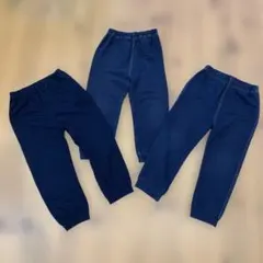 ３枚セット無印良品　ジョガーパンツ　キッズ　子供　デニム調デニム風　ネイビー