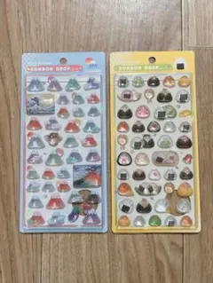 ボンボンドロップシール 和柄 富士山 おにぎり 2枚セット