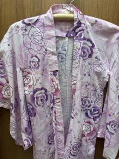 花柄 浴衣 薄紫色 ピンク