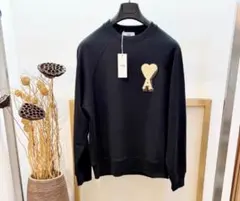 ✨新品✨AMI PARIS ハート刺繍 ブラックスウェット M2 - メルカリ